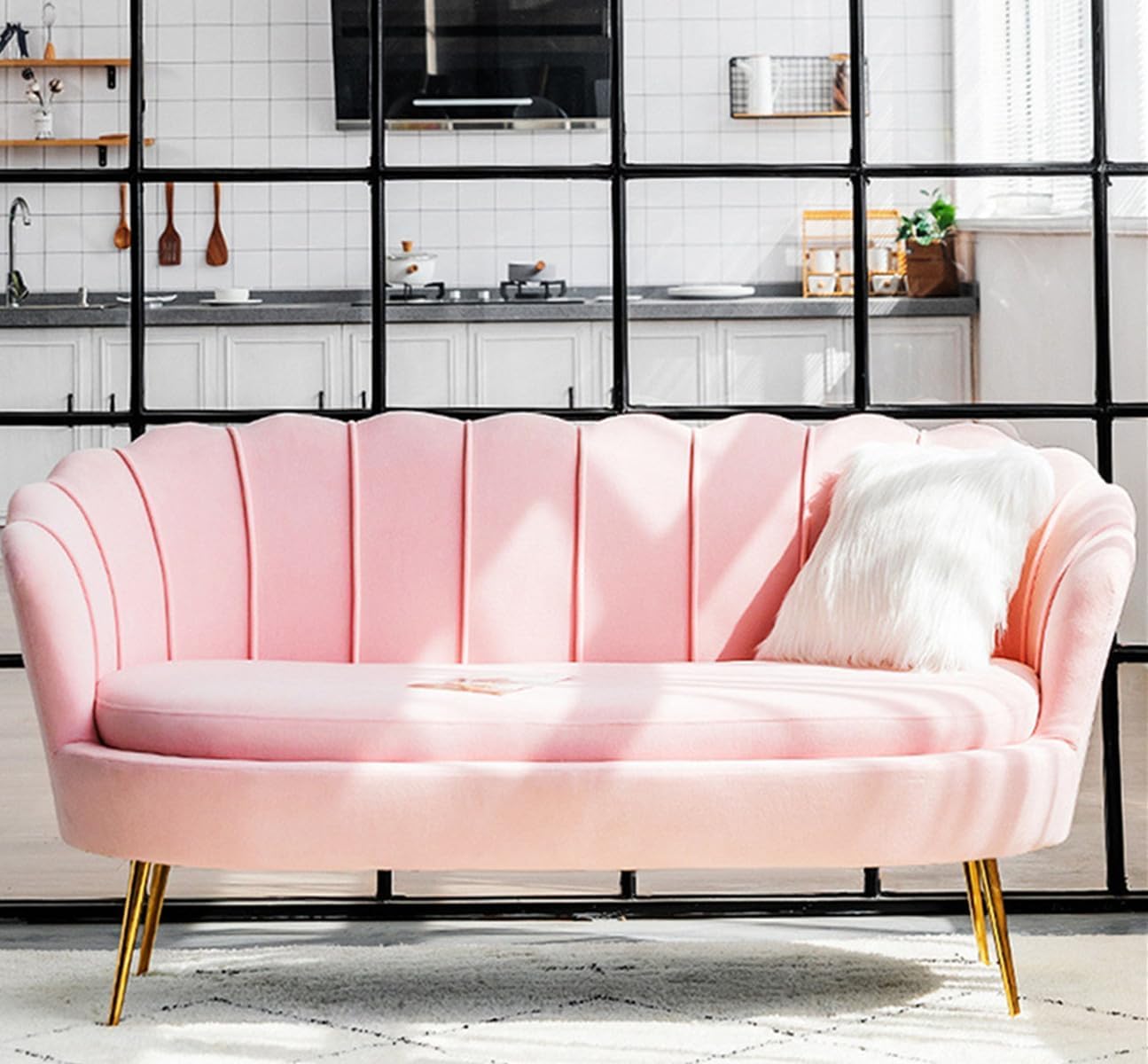 Vesgantti ソファー3人掛け ベルベット ポケットコイル (緑) Amazon